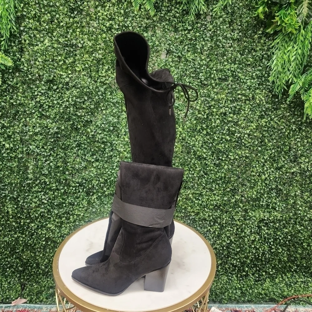 Marc Fisher LTD. Women's Okun Thigh High Black Suede Boots